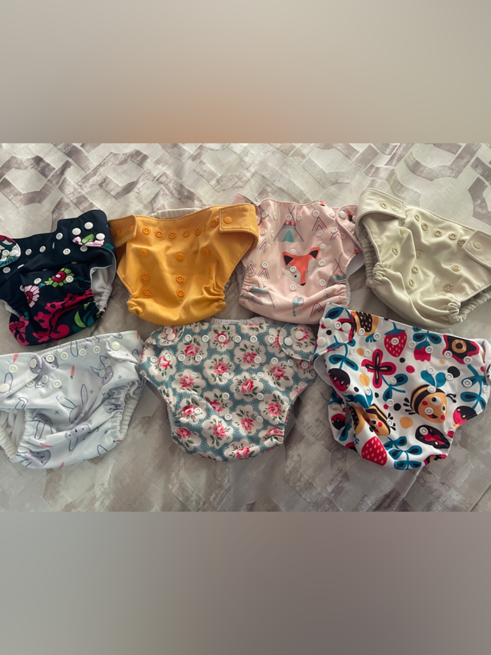 Cloth diapers Grovia Babgoal, Pure Reusable covers snaps adjustable floral